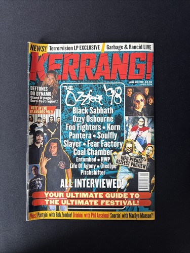 Kerrang magazine ozzfest 98 - kerrang,