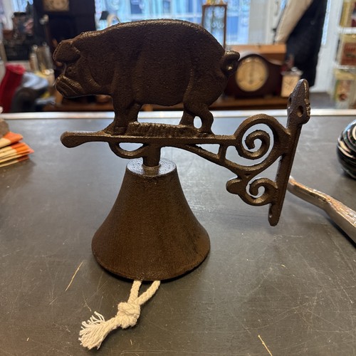 Cast iron bell with - bell, pig