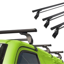 Black Steel Roof Bars for VW Transporter T4 91-03 Regular Roof