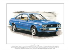 LANCIA BETA COUPE - Fine Art Print - A4 size - Italian Volumex Supercharged Car