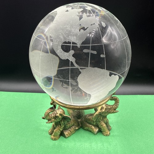 Vtg world globe crystal - world,