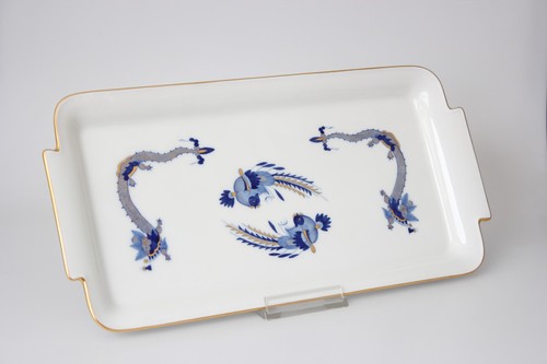 Meissen square plate dragon - meissen,