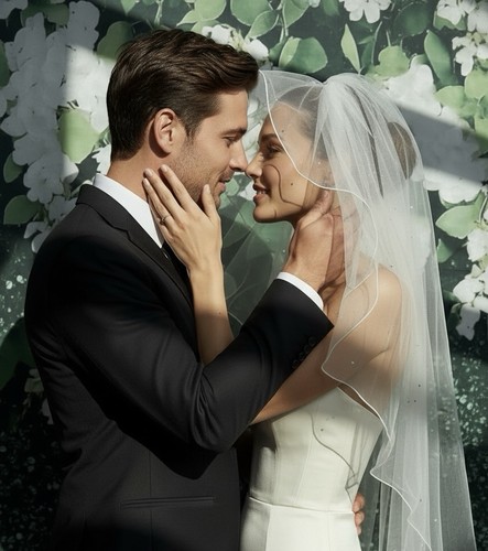 Veil wedding corded edge - wedding,