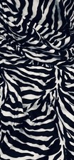 White Black Zebra Velboa