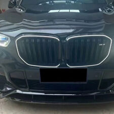 Black Front Bumper Kidney Grille Grill W/ LED Light For BMW X5 X5M G05 2019-2023