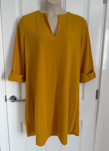 Zara mustard yellow shift - zara,