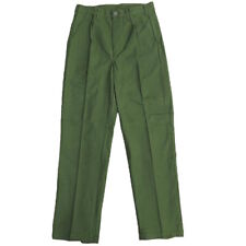 New Vintage 1960s-1980s Swedish Army green denim work trousers pants army chore