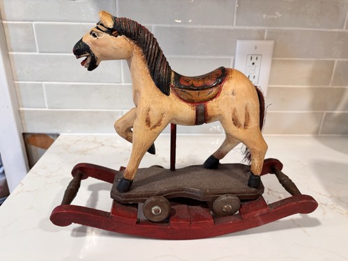 Vintage hand carved wooden - hand-carved,