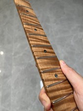Reverse 22Fret Large head headstock Roasted Flame maple Electric guitar neck