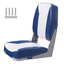 Boat Seat Low Back Fold-Down Fishing Boat Seat Chair with Sponge Padding