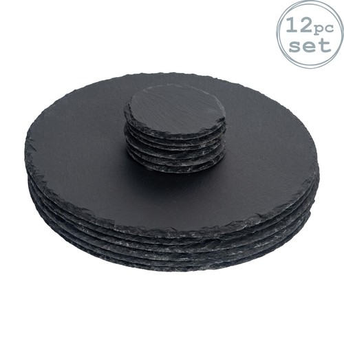Piece round slate - 12,