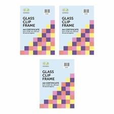 (Set of 3) A4 Glass Clip Frame
