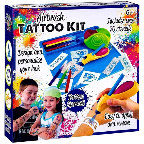 Airbrush tattoo kit blue - tattoo,