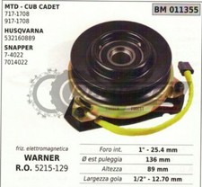 Electromagnetic Clutch Warner Lawn Mower Snapper 7-4022 7014022