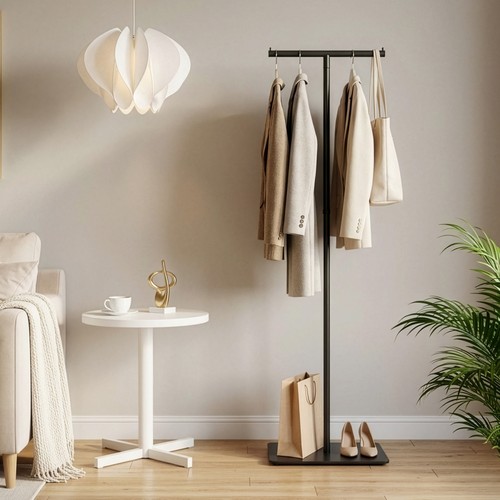 Shaped clothes rail coat - shaped,
