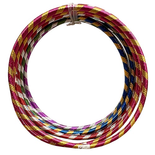 10x glitter hula hoops 45cm - glitter,