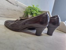 1920s Ladies Shoes Antique Leather Art Deco Charlston 