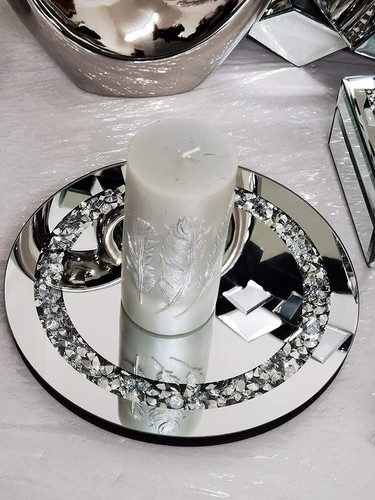 25cm round shape - round, mirrored