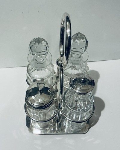 Silver plate vintage bottle - silver,