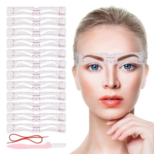 10x eyebrow stencils shaper - stencils,