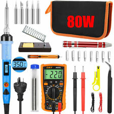 Soldering Iron Set 80W Soldering Station Temperature Adjustable Multimeter 220V