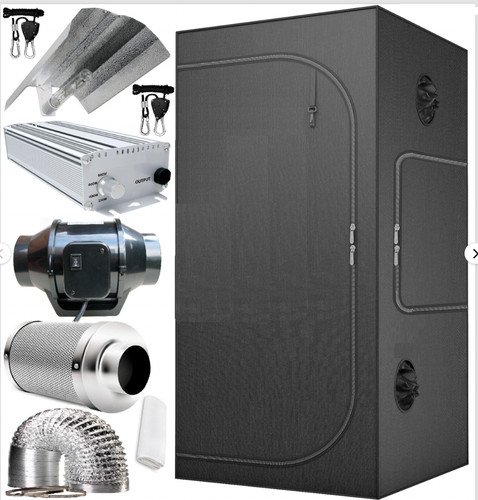 White grow tent kit set - `white,