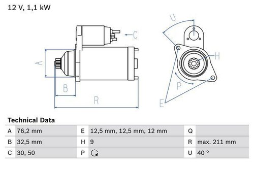 Bosch starter motor for - bosch,