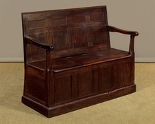 Antique Small Welsh Box Settle