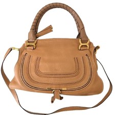 Chloe Marcie Hand Bag Shoulder Bag Medium Brown eather Shoulder Bag Japan