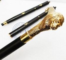 SOLID BRASS LION HEAD HANDLE