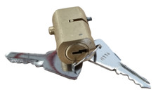 ukscooters LAMBRETTA J RANGE STEERING LOCK WITH 2 KEYS BRASS J 50 100 125 CENTO
