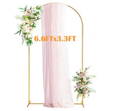 6.6FT Wedding Arch Door Backdrop Stand Flower Display Frame Backdrop Metal Rack