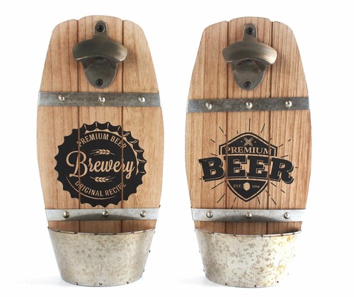 Wooden wall mounted beer - wooden,