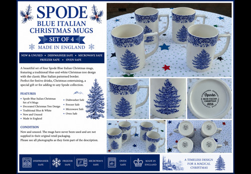Spode blue italian - italian, christmas