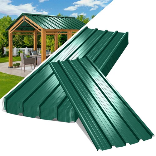 12x green metal - green, cladding