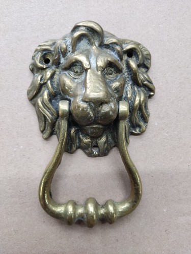 Vintage brass lion head - vintage,