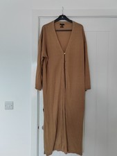 Ladies Massimo Dutti Linen Blend Long Cardigan Size M