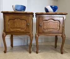 Pair French Oak Louis XV Style