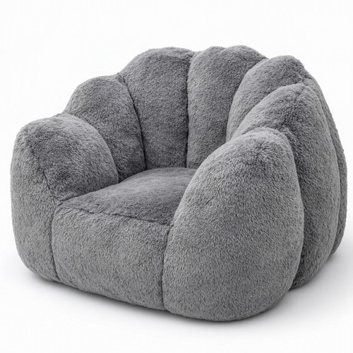 Giant faux fur bean bag - faux,