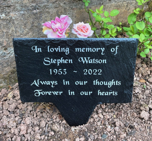 Personalised slate memorial - personalised,