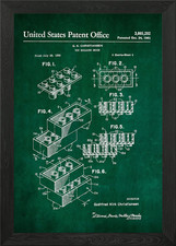 1 Lego Brick Patent Framed