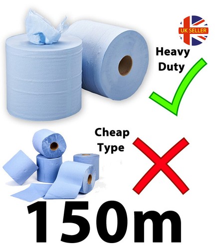 Blue rolls centrefeed 2ply - rolls,