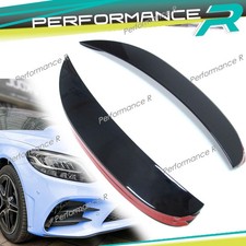 Front Bumper Flaps Aero For Mercedes Benz W205 C205 A205 S205 AMG Line 2019+