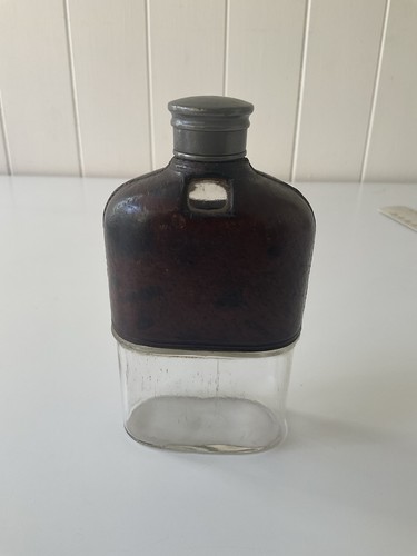 Vintage leather glass - leather,