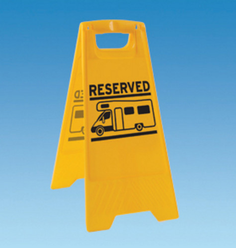 Motorhome reserved pitch sign - motorhome,