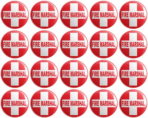 Fire marshal button pin - marshal,