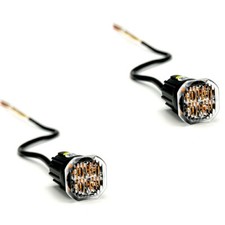 LED Hideaway Light, 12/24V, Flush/Bracket, LightBar Recovery Strobe Beacon AMBER