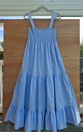 Zara blue cotton smocked - blue,