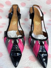 Holts Leather Vintage Kitten Heel Slingback Size 6