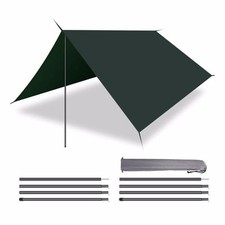 2PCS Adjustable Portable Telescopic Iron Tent Poles Awning Camping Pole 200CM